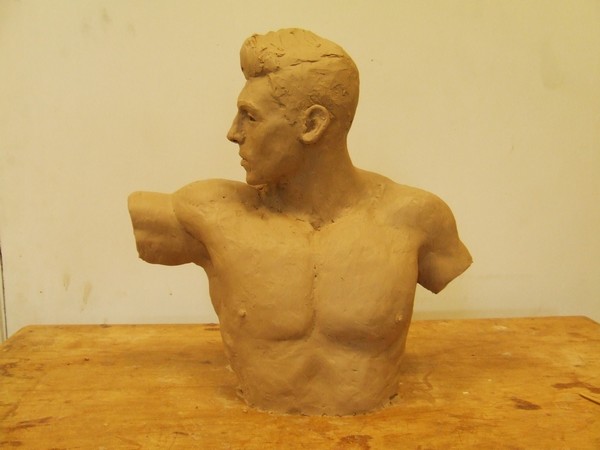 Half-life size bust in progress