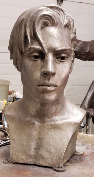 Tyler in bronze with silver nitrate patina