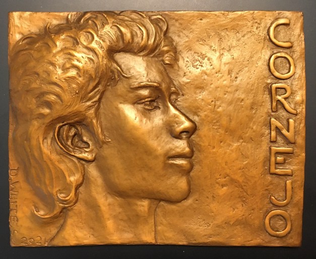 Herman Cornejo medal with ferric patina