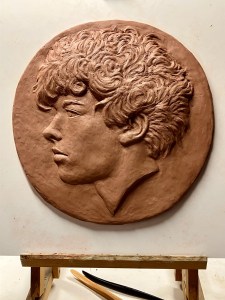 Relief portrait in the clay 9-26-26